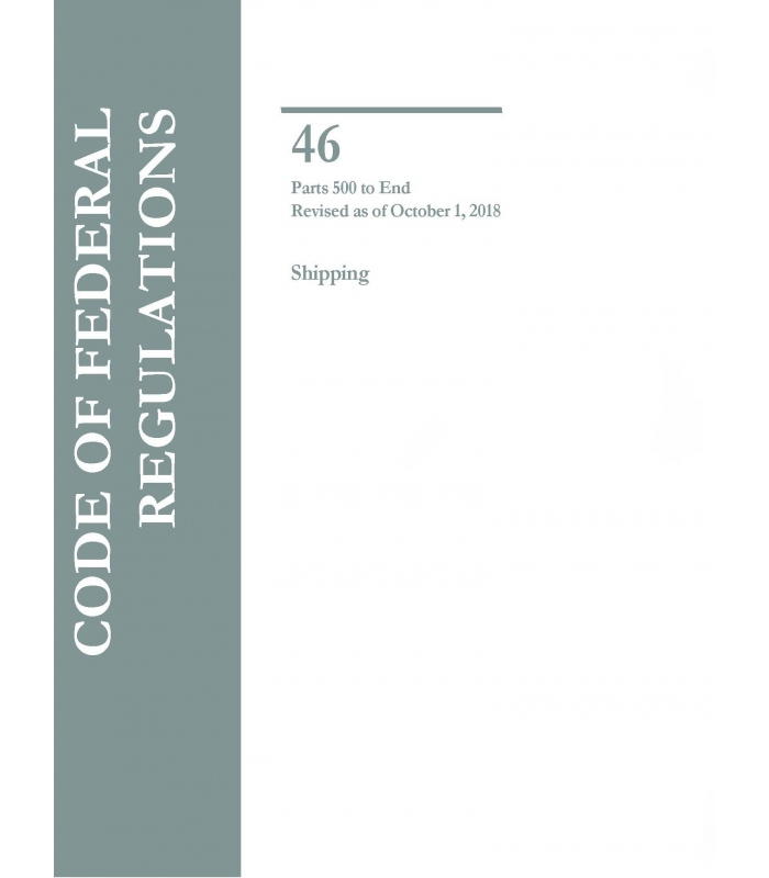 Title 46 of the Code of Federal Regulations (CFR 46) is the portion of the CFR that comprises governance for the United States Coast Guard, the United States Marine Commission and the United States Maritime Administration. CFR 46 contains 9 volumes and 599 parts. Parts 90-139 are of particular importance to Caribbean vessels voyaging to  U.S. waters.