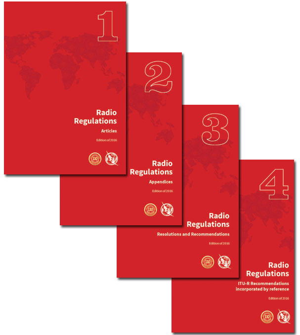 The Radio Regulations, 2020 edition, contains the complete texts of the Radio Regulations as adopted by the World Radiocommunication Conference (Geneva, 1995) (WRC-95), subsequently revised and approved by the World Radiocommunication Conference (Geneva, 1997) (WRC-97), the World Radiocommunication Conference (Istanbul, 2000) (WRC-2000), the World Radiocommunication Conference (Geneva, 2003) (WRC-03), the World Radiocommunication Conference (Geneva, 2007) (WRC-07), the World Radiocommunication Conference (Geneva, 2012) (WRC-12) and the World Radiocommunication Conference (Geneva, 2015) (WRC-15), including all Appendices, Resolutions, Recommendations and ITU-R Recommendations incorporated by reference. DVD format (multilingual).