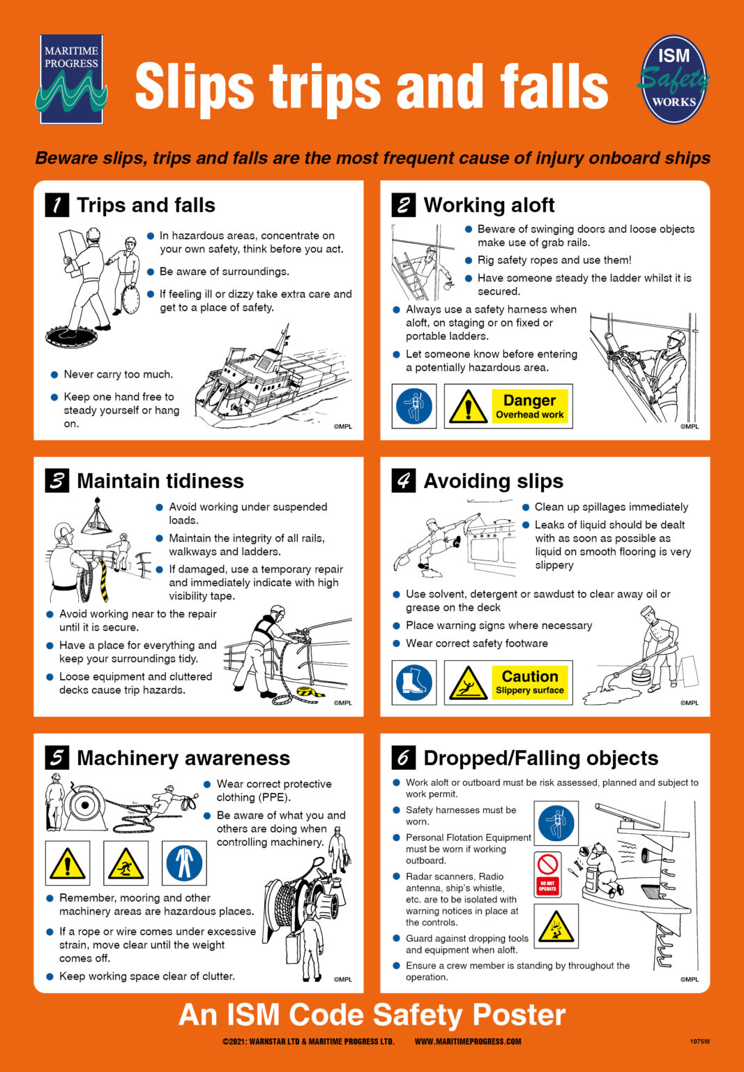 Maritime Progress Releases New Slips Trips And Falls Poster Designed Specifically For Maritime